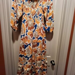 Anthropologie midi smocked dress, Dolan left coast